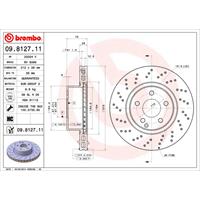 Remschijf COATED DISC LINE BREMBO, Remschijftype: Geperforeerd / Geventileerd, u.a. für Mercedes-Benz