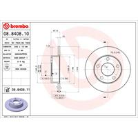 Remschijf COATED DISC LINE BREMBO, Remschijftype: Massief, u.a. für VW, Audi