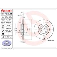 2 Remschijven Brembo 09.7011.14