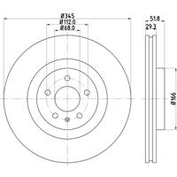 audi Remschijf Gecoat 54602PRO 8DD355113951