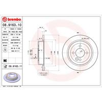 Remschijf COATED DISC LINE BREMBO, Remschijftype: Massief, u.a. für Mini