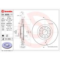 2 remschijven brembo vernis uv 09.8689.11
