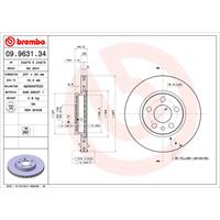 Bremsscheibe Vorderachse Brembo 09.9631.34
