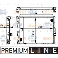 HELLA Radiator BMW 8MK 376 716-271 1613108,17111613108,17119071519  9071519