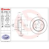 2 remschijven brembo 08.4738.14