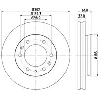 hellapagid Bremsscheibe 'PRO' | HELLA PAGID (8DD 355 119-211)