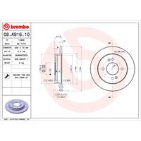 Bremsscheibe | BREMBO (08.A916.10)