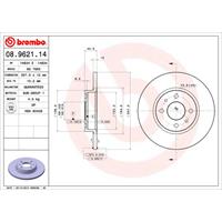 2 Remschijven Brembo 08.9621.14