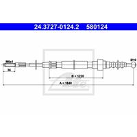 Seilzug, Feststellbremse | ATE (24.3727-0124.2)