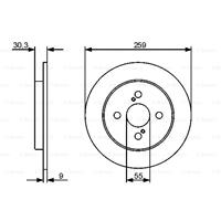 toyota Remschijf achter BD1258