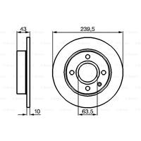 BOSCH Remschijven FORD 0 986 478 501 1107767,5022652,5022653 Remschijf 6191061,6191062,6191063,89FX1125S1A