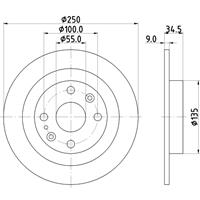 hellapagid Bremsscheibe | HELLA PAGID (8DD 355 103-191)