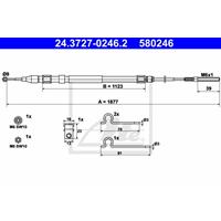 Seilzug, Feststellbremse | ATE (24.3727-0246.2)