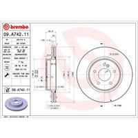 2 Remschijven Brembo Vernis Uv 09.a742.11