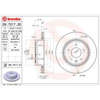 Bremsscheibe Hinterachse Brembo 09.7217.21