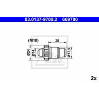 audi Reparatieschroevenset (2 stuks) Handrem steller 03013797002