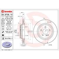 2 Disques De Frein Brembo Vernis Uv 09.9738.11