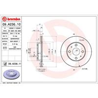 2 Remschijven Brembo Vernis Uv 09.a236.11