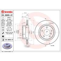 2 Remschijven Brembo Vernis Uv 09.9869.81