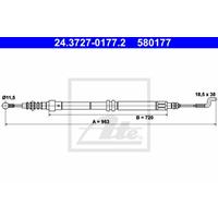 Seilzug, Feststellbremse | ATE (24.3727-0177.2)