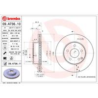 Remschijf COATED DISC LINE BREMBO, Remschijftype: Binnen geventileerd, u.a. für Mercedes-Benz