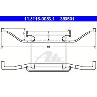 ATE Feder, Bremssattel BMW 11.8116-0083.1 34111157687,34112227670