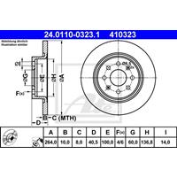 Bremsscheibe | ATE (24.0110-0323.1)