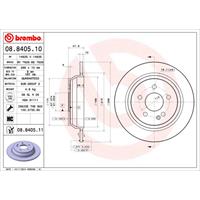 Remschijf COATED DISC LINE BREMBO, Remschijftype: Massief, u.a. für Mercedes-Benz