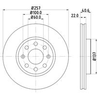 Bremsscheibe Vorderachse Hella 8DD 355 112-581