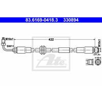 Bremsschlauch Vorderachse ATE 83.6169-0418.3