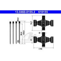Zubehörsatz, Scheibenbremsbelag | ATE (13.0460-0155.2)