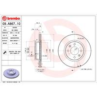 2 Disques De Frein Brembo 09.a867.10
