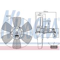 Koelventilatorwiel NISSENS, Diameter (mm)277mm, Spanning (Volt)12V, u.a. für Audi, VW, Seat