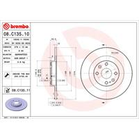 Remschijf COATED DISC LINE BREMBO, Remschijftype: Massief, u.a. für Mazda