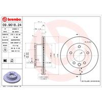2 Remschijven Brembo 09.9618.24