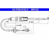 Koppelingkabel ATE, u.a. für VW