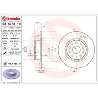 2 Remschijven Brembo Vernis Uv 08.6768.11