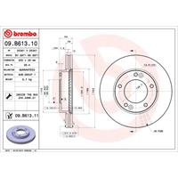 1 Remschijf Brembo Vernis Uv 09.b613.11