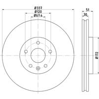 opel Remschijf Gecoat 54871PRO 8DD355116051