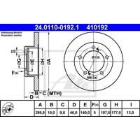 Bremsscheibe | ATE (24.0110-0192.1)