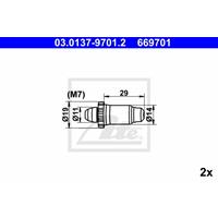 Toebehoren, parkeerremschoen stelmoer ATE, u.a. für BMW, Rover, MG, Peugeot, Ford