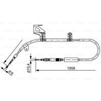 Seilzug, Feststellbremse links Bosch 1 987 477 603