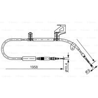 BOSCH Handbremsseil 1 987 477 604 Bremsseil,Seilzug Feststellbremse AUDI,A6 Avant 4B5, C5,A6 4B2, C5,A6 4A, C4