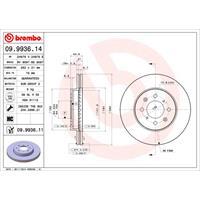 COATED DISC LINE BREMBO, Remschijftype: Binnen geventileerd, u.a. für Honda
