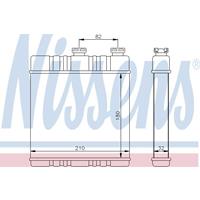 Kachelradiateur, interieurverwarming NISSENS, u.a. für Opel, Vauxhall, Chevrolet