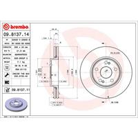 Bremsscheibe Vorderachse Brembo 09.8137.14