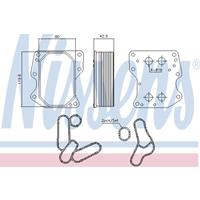 NISSENS Ölkühler 90752 Ölkühler, Motoröl FORD,FIAT,PEUGEOT,TRANSIT MK-7 Kasten,TRANSIT MK-7 Bus,TRANSIT MK-7 Pritsche/Fahrgestell