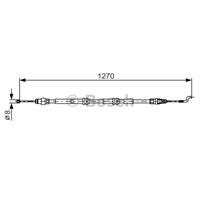 BOSCH Handbremsseil 1 987 482 014 Bremsseil,Seilzug Feststellbremse VW,TRANSPORTER V Bus 7HB, 7HJ, 7EB, 7EJ, 7EF