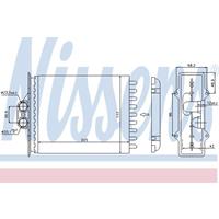 Kachelradiateur, interieurverwarming NISSENS, u.a. für Opel, Vauxhall, Saab