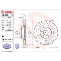 BREMBO XTRA LINE BREMBO, Remschijftype: Geperforeerd / Geventileerd, u.a. für Subaru, Toyota